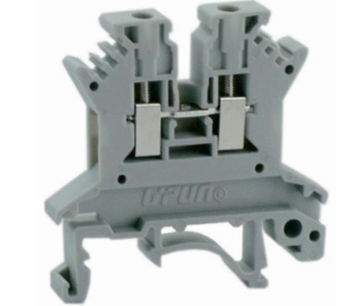 Проходная клемма UKJ-1.5 - Проходная клемма, тип фиксации провода: винтовой, номинальное сечение: 1,5 мм кв., 17,5A, 500V, ширина: 4,2 мм, цвет: серый, тип монтажа: DIN 35