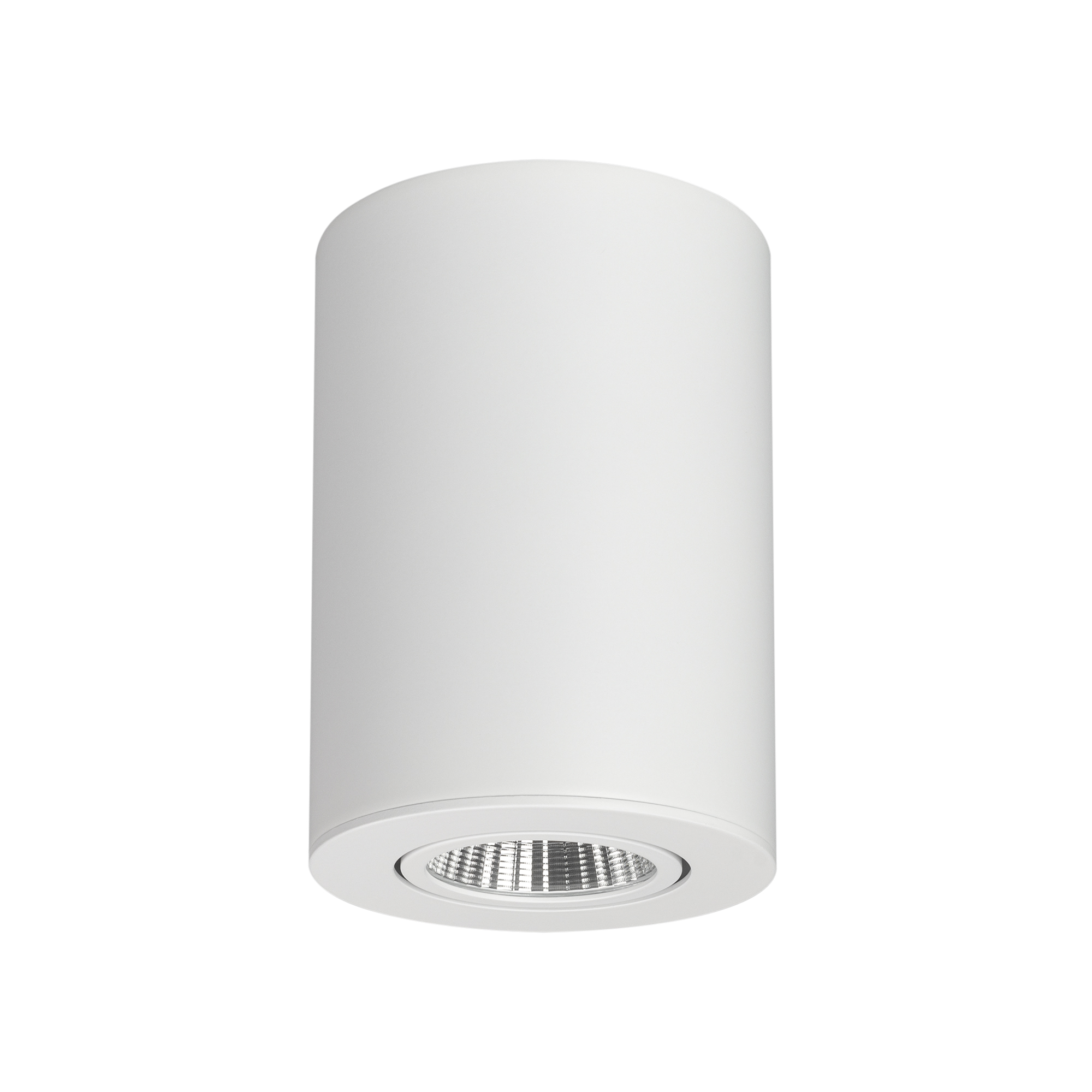 Светильник SP-FOCUS-R90-9W Warm White 021064 - Накладной светильник 9Вт, белый корпус цилиндр. Цвет ТЕПЛЫЙ БЕЛЫЙ 3000K, св.поток 720-810лм, CRI(Ra)>80, наклоняемая ось, угол 24°. Размер Ф90x126 мм. Питание AC 180-240V, 9Вт, встроенный драйвер (DC 200mA 20