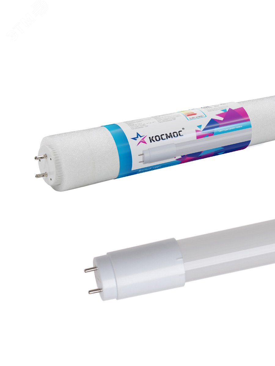 Лампа светодиодная 20Вт G13 6500К GLASS 1200мм T8 Lksm_LED20wG13T865GL