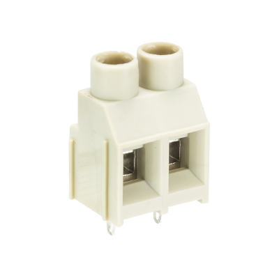 Клемма Wiecon 8474 / 2 OB HW - Клемма на печатную плату, подвод кабеля сбоку, 2 полюса, шаг: 7,62 мм, винтовая фиксация провода, без маркировки, 300V, 30A, цвет: серый, серия 8474 OB HW