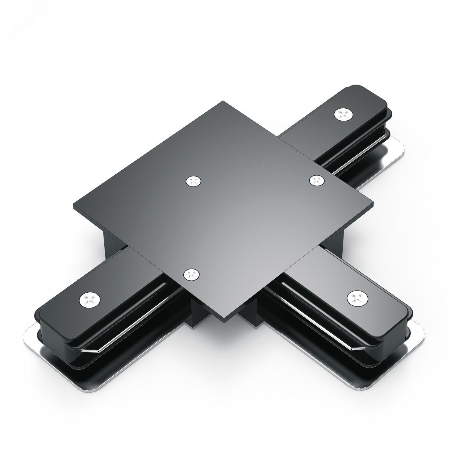 Коннектор для встраиваемых трековых шинопроводов (T) черный 1/50 TR135