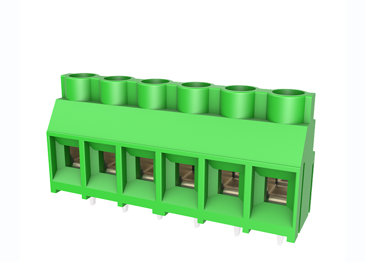 Розеточный разъем на плату MC-TG7.62H02C - Клемма, горизонтальный подвод кабеля, на плату, шаг: 7.62 мм, 2 полюса, фиксация провода винтовая, исполнение: стандартное, 630V, 32A, цвет: зеленый