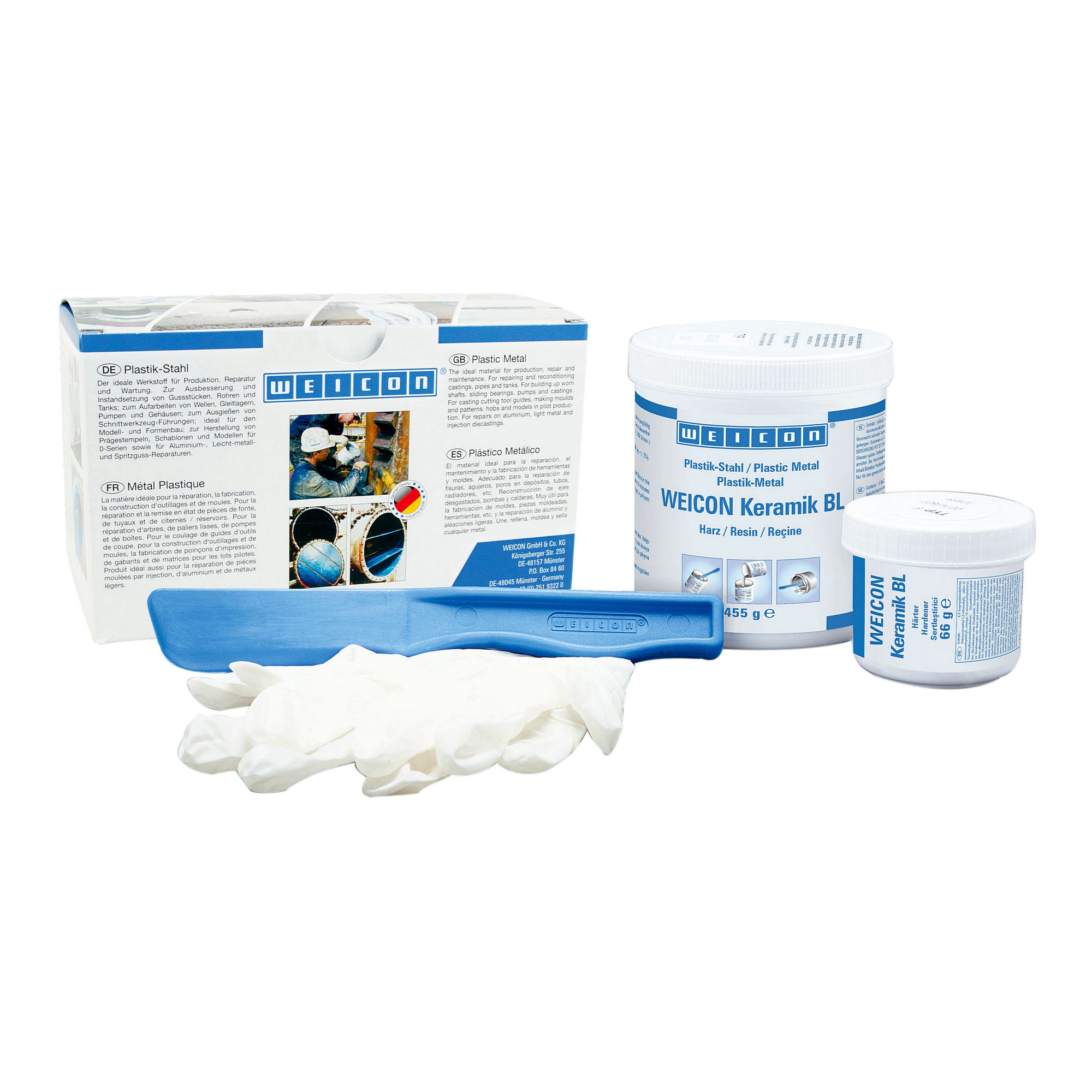 wcn10400005 - 10000093 WEICON Ceramic BL (0,5 кг) Эпоксидный композит жидкий, с керамическим наполнением, износоустойчивый