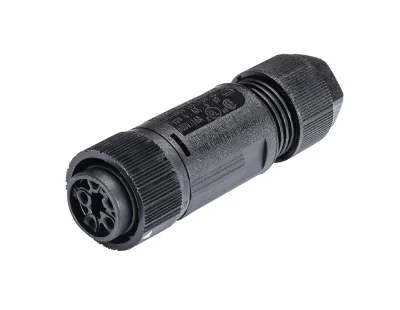 Разъем RST16I5/4S B1 ZT6 SW - Розеточный разъем на кабель диам. 7,1-13 мм, IP68(69k), 4 полюса, цвет: черный, номинальные характеристики: 250/400V+PE 16A, серия gesis RST MINI