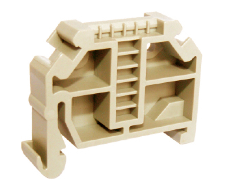 Концевой стопор 2G4(DY) - Концевой стопор на рейку DIN35, тип зажима: защелка, ширина: 9,5 мм, цвет: серый, пластик