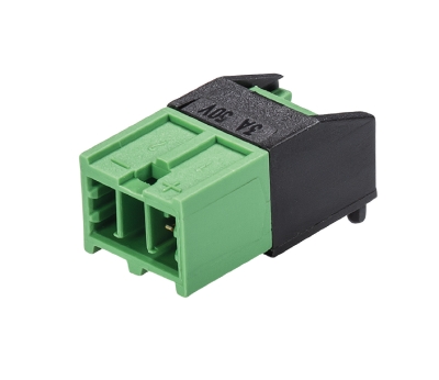 Разъем BST14i2LS1 GN01 - Вилочный разъем под пайку, угол 90 гр., 2 полюса, KNX, номинальное напряжение: 50V, номинальный ток: 3A, цвет контактной вставки: зеленый, цвет корпуса: черный, серия gesis BST14i2