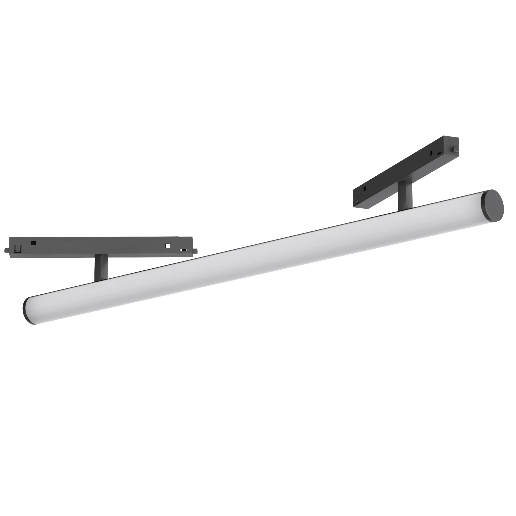 Светильник MAG-ORIENT-TUBE-CORNER-L600-20W Warm3000 (BK, 180 deg, 48V) 037350 - Светильник для магнитных треков MAG-ORIENT шириной 26 мм с двумя коннекторами. Мощность 20 Вт, св. поток 2000 лм, 100 лм/Вт, теплый 3000 K, CRI>90, угол 180°, напряжение питан