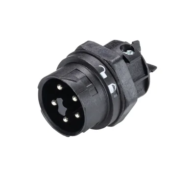 Разъем RST16I5 S S1 M03 SW - Вилочный разъем в панель М20, IP68(69k), 5 полюсов, цвет: черный, номинальные характеристики: 250/400V+PE 16A, серия gesis RST MINI