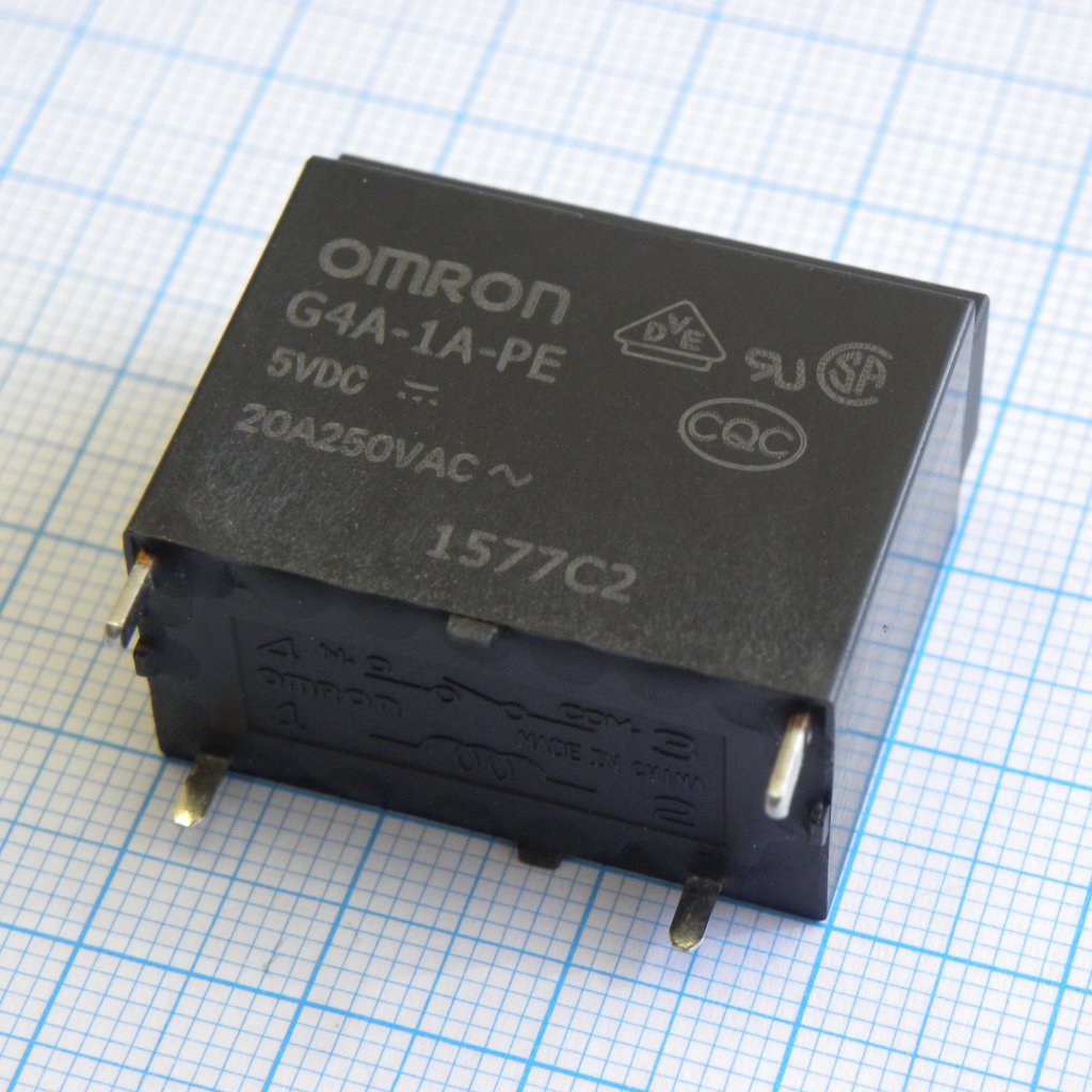 G4A-1APE-5DC - Реле силовое, 1A, SPST-NO, 5В DC,20А,