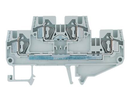 Клемма этажн. WKF 4 E/35 - Этажная клемма, тип фиксации провода: пружинный, номинальное сечение: 4 мм кв., 32A, 800V, ширина: 6 мм, цвет: серый, тип монтажа: DIN 35