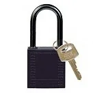 gws814125 - Замки нейлоновые компактные, алюминиевая дужка, высота дужки – 38 мм, диаметр дужки – 4.7 мм, нейлоновый корпус, размеры корпуса – 35х32х16 мм, цвет – черный, 6 шт/упак