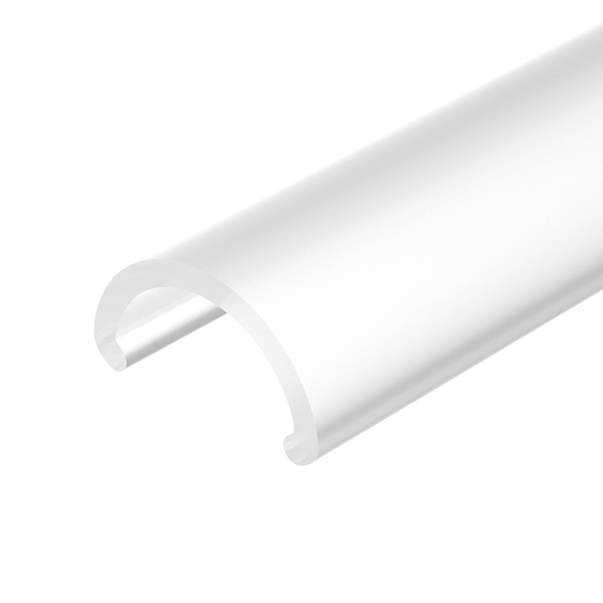Экран ARH-ROUND-D8-2000 Round Opal 036326 - Матовый экран (PC) для профиля ARH-ROUND-D8. Светопропускание до 57%. Полукруглый, длина 2000мм. Цена за 1м.
