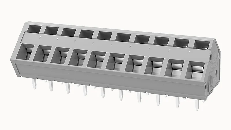 DG245-5.0-10P-11-00A(H) - Нажимной безвинтовой клеммный блок 10 контактов. Зажим типа зажимная клеть. Серия DG245-5.0