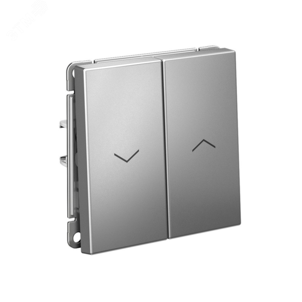 ARTGALLERY 2-клавишный выключатель для жалюзи, 2х сх.4, 10А, механизм, сталь GAL000919