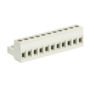 Розетка Wiecon 8113 B / 11 OB - Розеточный разъем, угловой, на кабель, шаг 5,00 мм, 11 полюсов, номинальное сечение: 2,5 мм кв., винтовая фиксация провода, 400V, 12А, без маркировки, цвет: серый, серия 8113 B OB