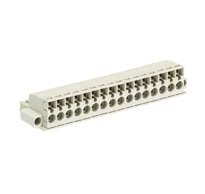 Розетка Wiecon 8213 BFK / 16 TOP K F OB - Розеточный разъем, угловой, на кабель, с монтажными фланцами, шаг 5,08 мм, 16 полюсов, номинальное сечение: 2,5 мм кв., пружинная фиксация провода, 400V, 12А, без маркировки, цвет: серый, серия 8213 BFK F