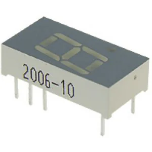 SC04-11SRWA - 1 разрядный индикатор 10,16мм/красный/640нм/8-18мкд/ОК