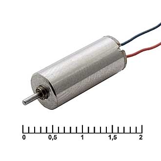 QX- 7   1.3V - Микродвигатель 1,3V 16,7х7мм вал 1х4мм