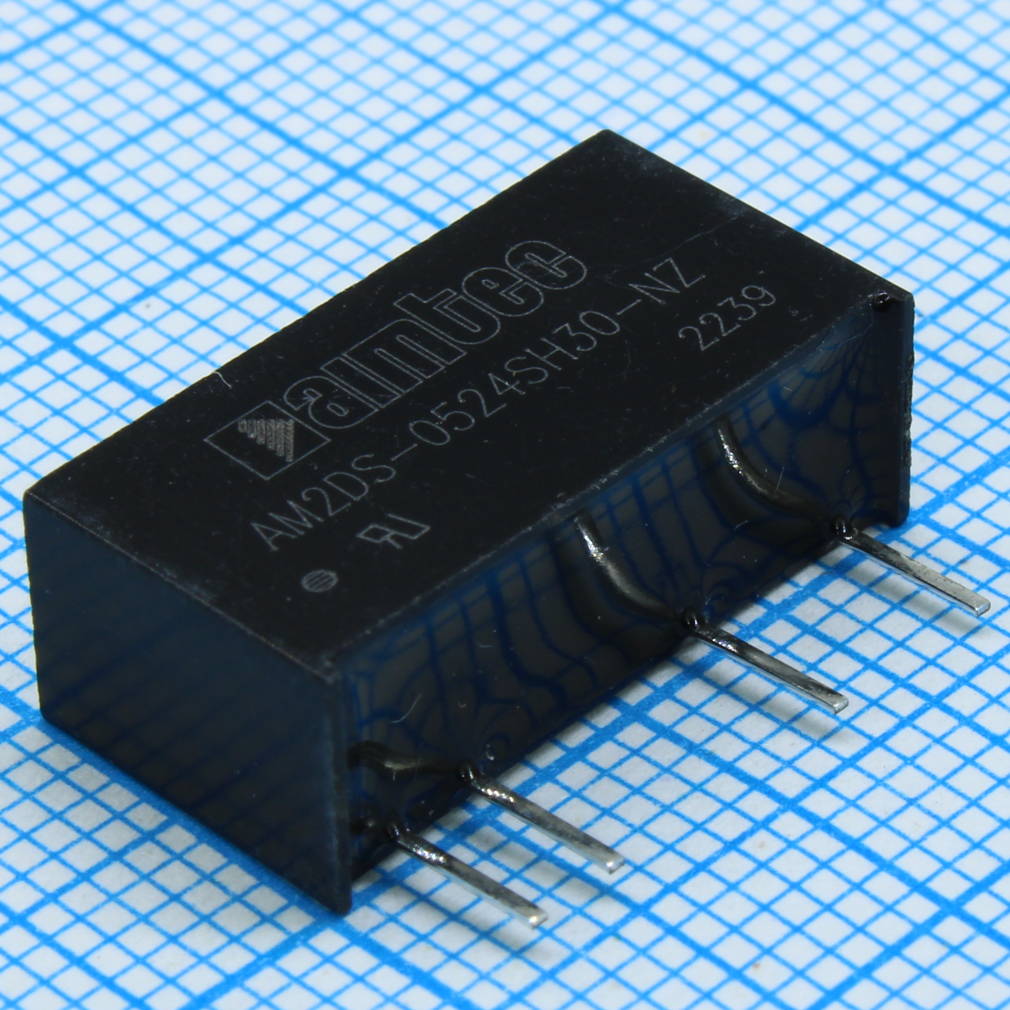 AM2DS-0524SH30-NZ - DC/DC, 2Вт, вход 4.5…5.5В, выход 24В/0.083А, изоляция 3000В DC, КПД 84%, максимальная емкостная нагрузка не более 220мкФ, SIP7, 19.6x7x10мм, -40…105°C, пластик