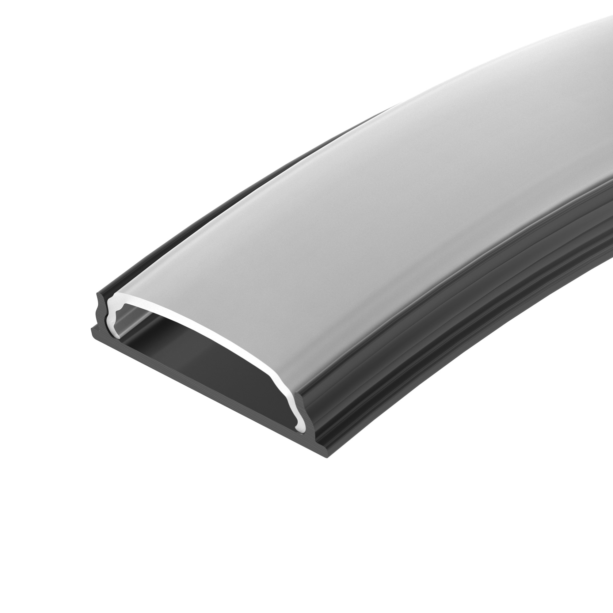 Профиль ARH-BENT-W18-2000 ANOD BLACK 039588 - Алюминиевый анодированный гибкий профиль для светодиодных лент и линеек. Гнётся руками. Цвет - черный. Габаритные размеры (LхWхH): 2000x18x4 мм. Ширина площадки для ленты 14,3 мм. Экраны, заглушки и другие акс