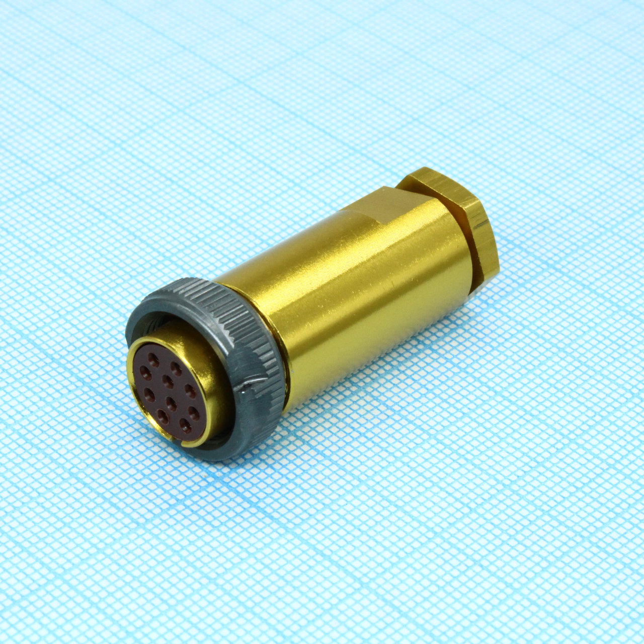 PY04-10T - Розетка на кабель 10pin с кожухом