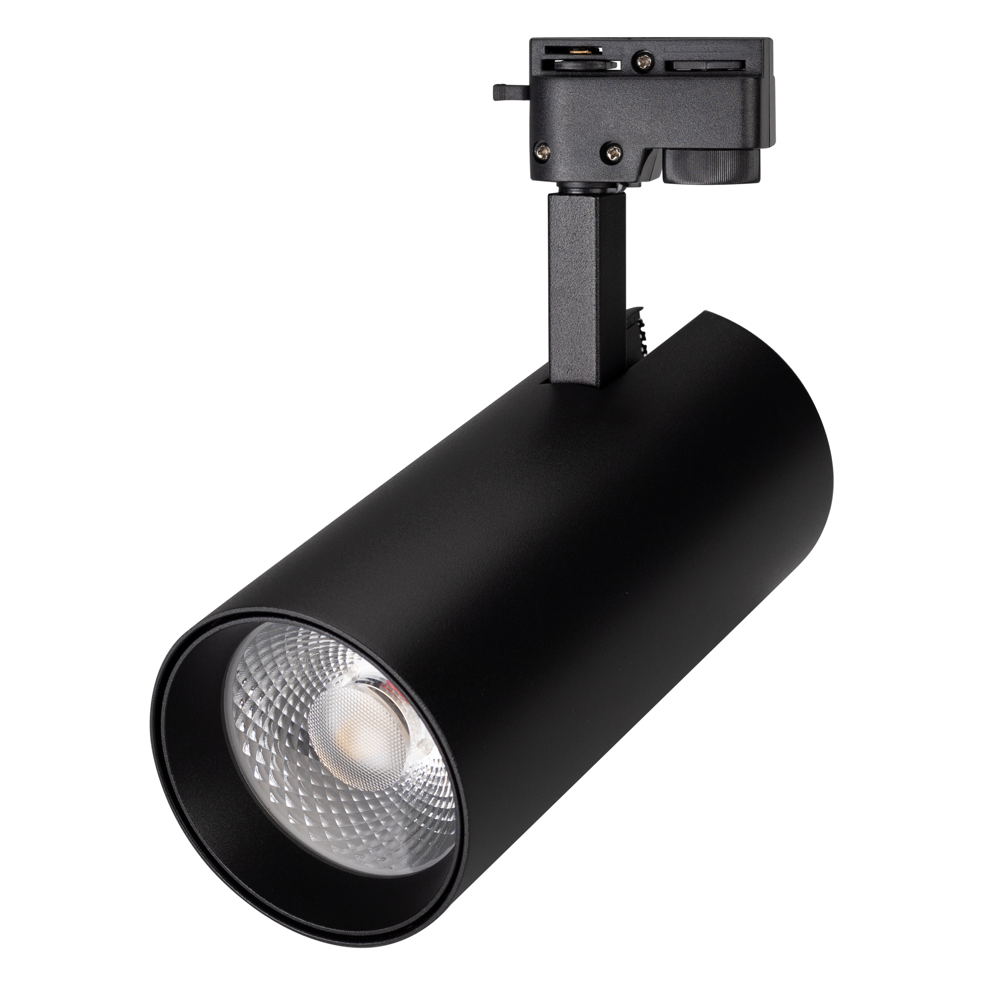 Светильник LGD-GERA-2TR-R90-30W Warm3000 (BK, 24 deg, 230V) 025950(1) - Светильник подвесной для треков/шин 2 провода. Мощность 30 Вт, св. поток 2700-3300 лм, 90 лм/Вт, теплый 3000 K, CRI>90, угол 24°, напряжение питания 230 В. Черный круглый корпус из ал
