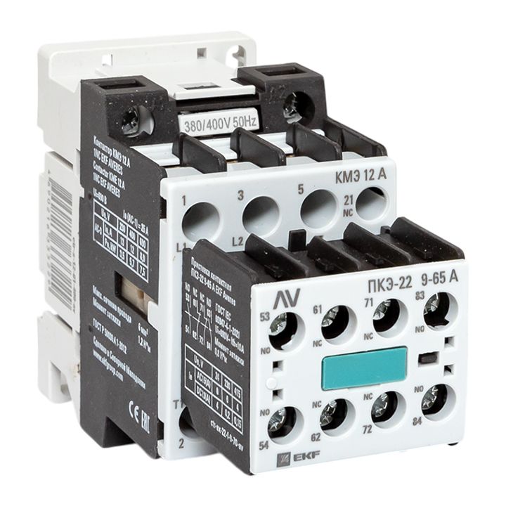Комплект КМЭ 12А 1NC 400В АС с дополнительными контактами 2НО+2НЗ EKF AVERES ctr-s-12-01-400-av-22