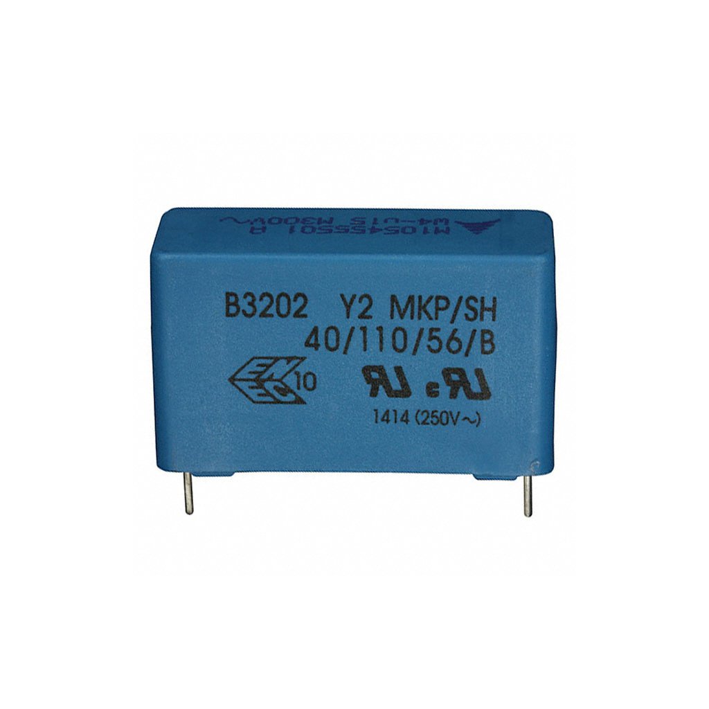 B32024A3224M - 0.22мкФ ±20% 300В e:27.5mm (11x19x31.5mm) max 110°C / Y2 class / MKP / bulk помехоподавляющий кондесатор