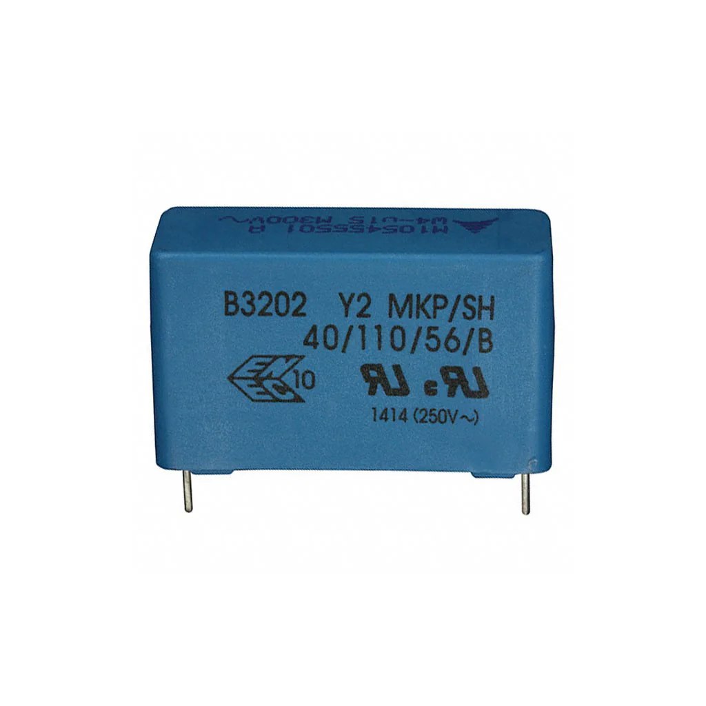 B32024A3224M - 0.22мкФ ±20% 300В e:27.5mm (11x19x31.5mm) max 110°C / Y2 class / MKP / bulk помехоподавляющий кондесатор