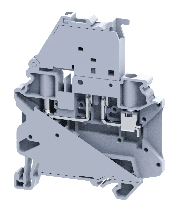 CYF4L6-60V - Предохранительная клемма, светодиодная индикация 6-60V, тип фиксации провода: винтовой, номинальное сечение: 4 мм кв., 10A, 1000V, ширина: 6 мм, цвет: серый, тип монтажа: DIN35