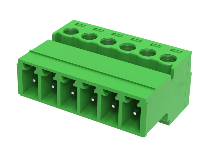 Вилочный разъем на кабель MC-PB3.81H04C-0001 - Вилочный разъем, прямой, на кабель, шаг: 3.81 мм, 4 полюса, фиксация провода винтовая, исполнение: стандартное, 160V, 8A, цвет: зеленый