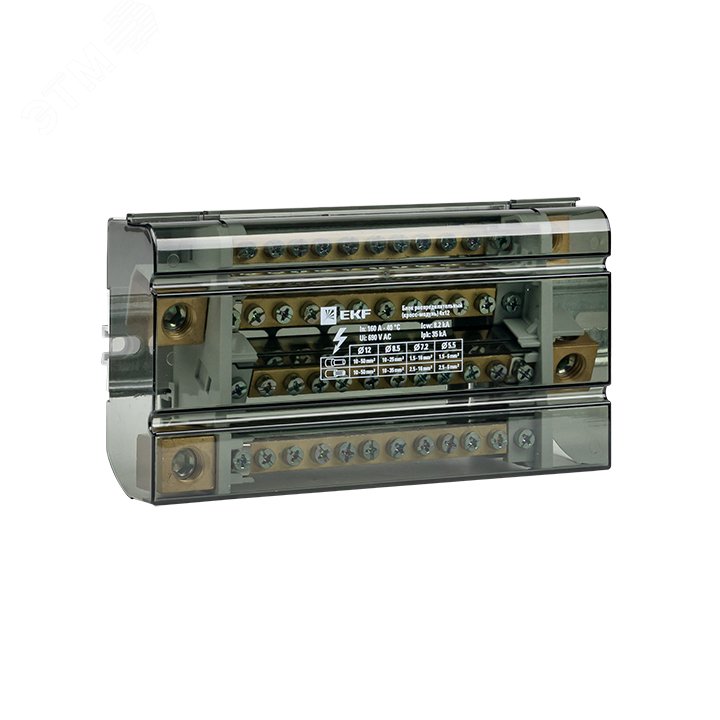 Блок распределительный (кросс-модуль) 160A (4x12) PROxima db-160-4x12