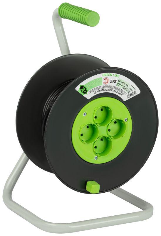Удлинитель на пластик. катушке 4х20м без заземл. KAT-2x0.75-20m Greenline ПВС 2х0.75 Эра Б0065069