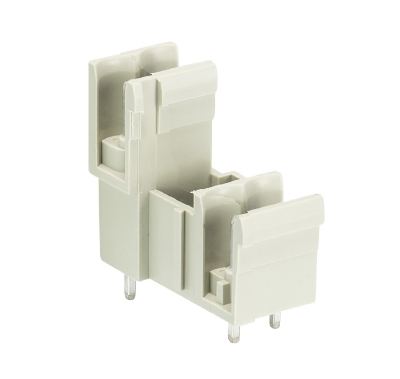 Вилка Wiecon 8113 S E / 2 G OB - Вилочный разъем, вертикальный, на плату, шаг 5,00 мм, 2 этажа, 2 полюса, фиксация на плате пайкой, 300V, 10А, без маркировки, цвет: серый, серия 8113 SE G