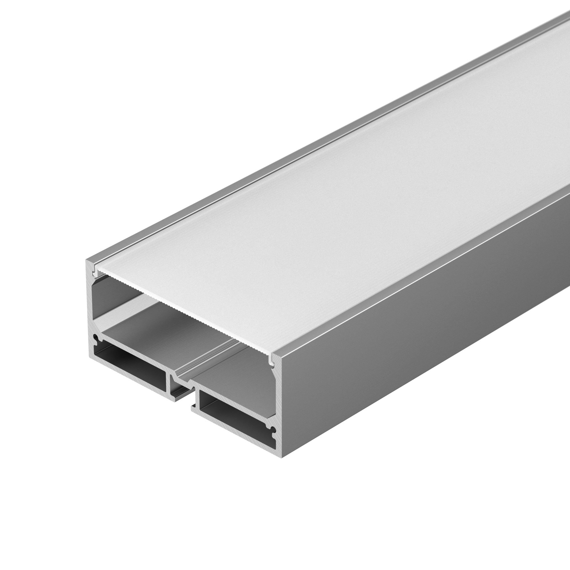 Профиль с экраном SL-LINE-7532-2000 ANOD 028033 - Комплект с экраном. Алюминиевый анодированный профиль для светодиодных лент и линеек. Габаритные размеры (LхWхH): 2000x75x32 мм. Ширина площадки для ленты 64 мм. Аксессуары приобретаются отдельно. Цена за 