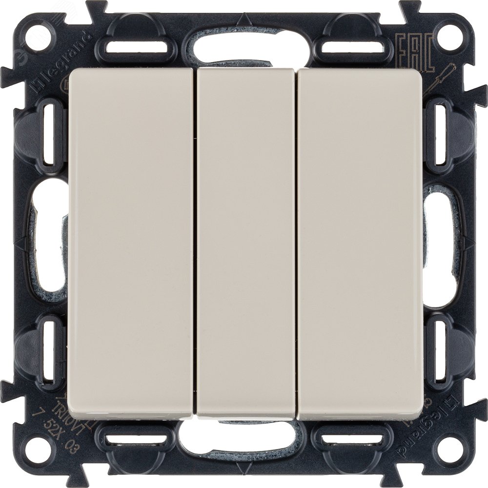 Выключатель 3-кл. СП Valena Life 10А IP20 250В 10 752503