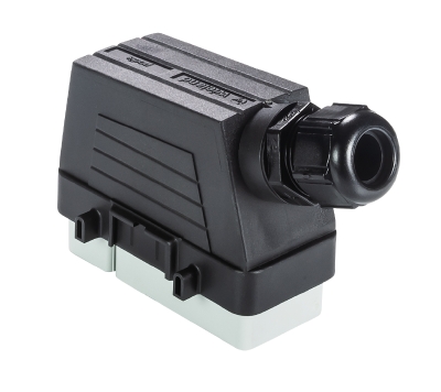 Комплект разъема podisCON FCS4.07STSA - Вилочный разъем на кабель, серия podis, диам. кабеля 9-16 мм, IP65, 7 полюсов, цвет: черный, номинальные характеристики: 500V, 20A