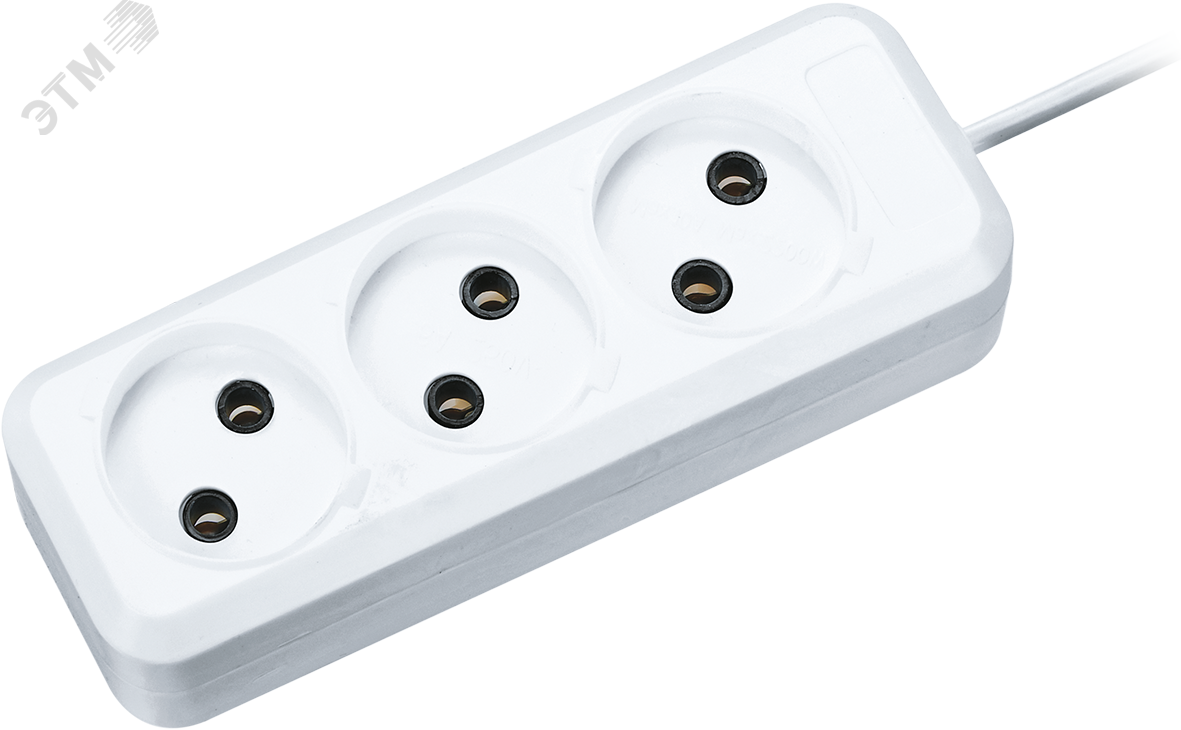 Удлинитель Navigator 71 449 NPE-S1-03-300-X-2x0.75 без заземления 3 гн. 3м 6А ПВС 2х0.75 19248