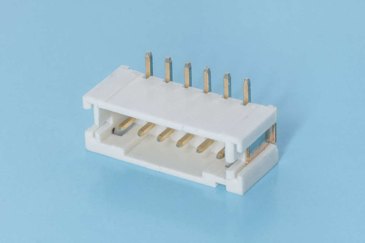 MW-6S - Разъем питания 6 контактов, вилка на плату, поверхностный монтаж, шаг 2мм