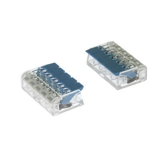 PCT-415 BLUE - Клемма зажимная соединительная безвинтовая 5 проводов сечение 0.5-2.5 кв.мм
