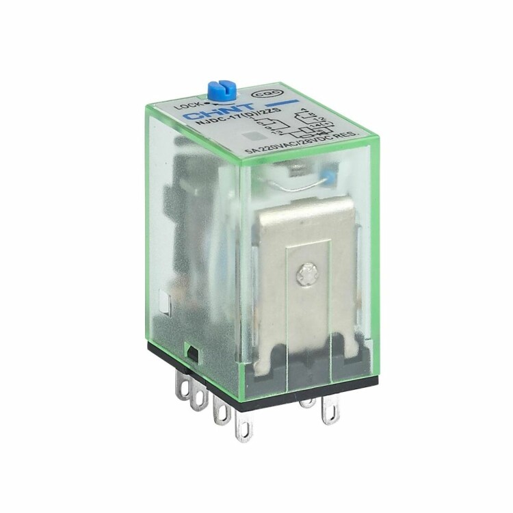Реле промежуточное с кнопкой тестирования NJDC-17(D)/2Z 2 конт. с инд. LED 10А DC 24В 651134