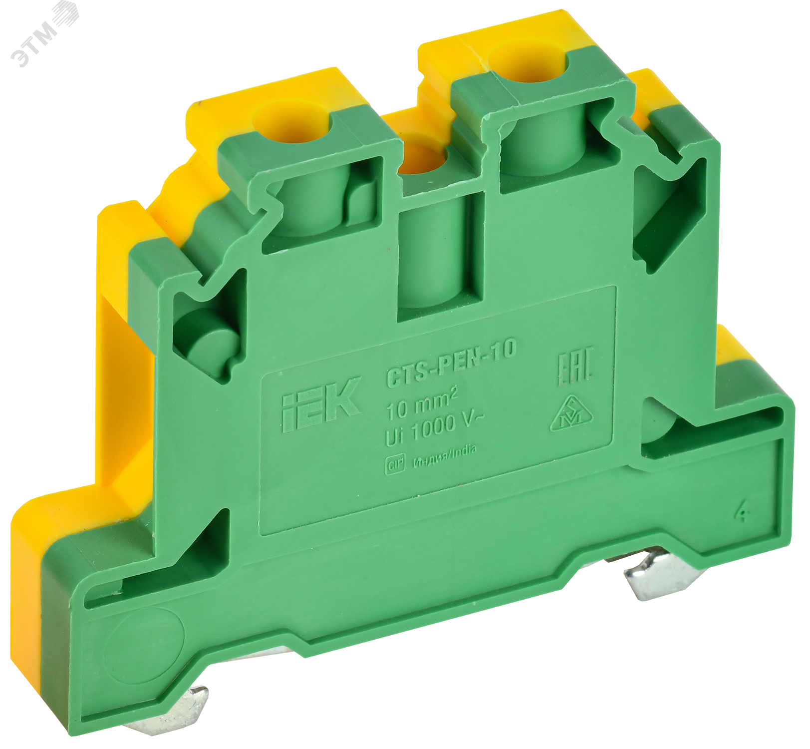 Колодка клеммная CTS-PEN земля 10мм2 желто-зеленая YCT11-00-K52-010
