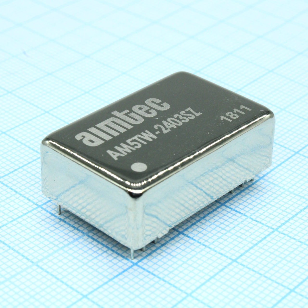 AM5TW-2403SZ - DC/DC, 4.29Вт, вход 9…36В, выход 3.3В/1.3А, изоляция 1500В DC, КПД 75%, максимальная емкостная нагрузка не более 1000мкФ, DIP24, 31.75x20.32x10.16мм, -40…85°C, металл