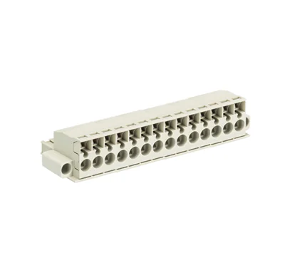 Розетка Wiecon 8213 BFK / 12 TOP K F OB - Розеточный разъем, угловой, на кабель, с монтажными фланцами, шаг 5,08 мм, 12 полюсов, номинальное сечение: 2,5 мм кв., пружинная фиксация провода, 400V, 12А, без маркировки, цвет: серый, серия 8213 BFK F