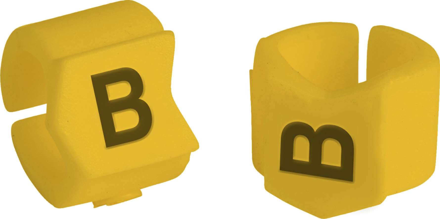 brd333411 - SCNG-23-B клипсы жёлтые, 50шт/упак, для провода 5,9-8,5мм диаметра, легенда B