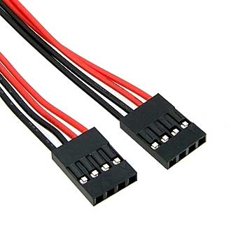 BLS-4 *2 AWG26 0.3M - Межплатный кабель питания на разъемах BLS-4 с двух сторон, с проводом AWG26, длина 0.3 м