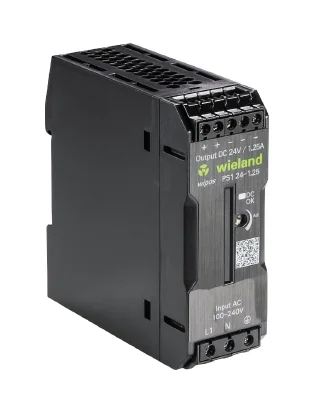 Блок питания WIPOS PS1 24-1.25 - Источник питания, однофазный, 24 V / 1,25 A, 30 W; диапазон входных напряжений: 85 – 264 V AC, 90 – 350 V DC; габариты (мм): ширина x высота x глубина: 32 x 90 x 90; вес 0,195 кг; монтаж: на DIN рейку, температура окружающ