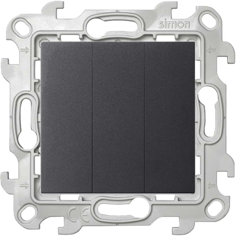 Выключатель 3-кл. 1п 2мод. СП 24 10А IP20 механизм графит 2450391-038