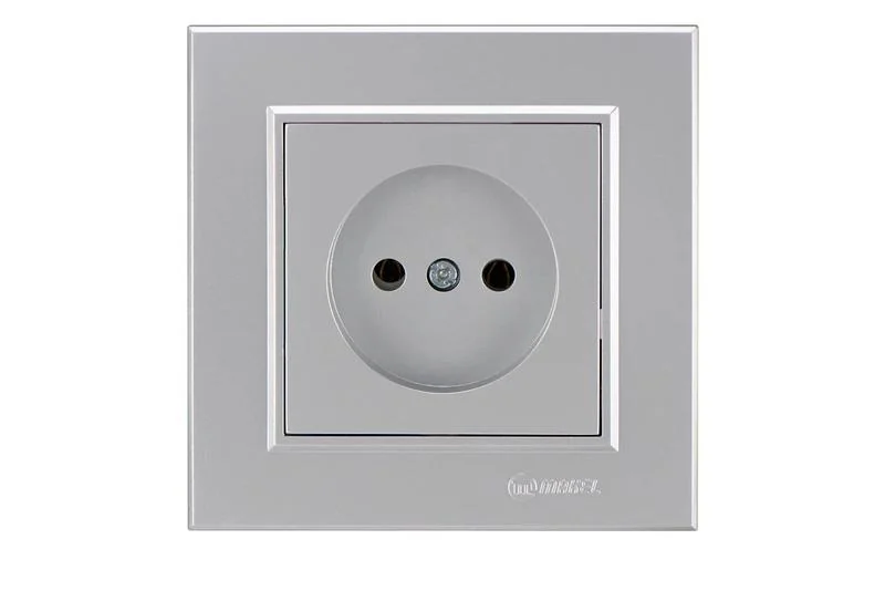 Розетка 1-м СП Karea 10А IP20 б/з сереб. 56065022