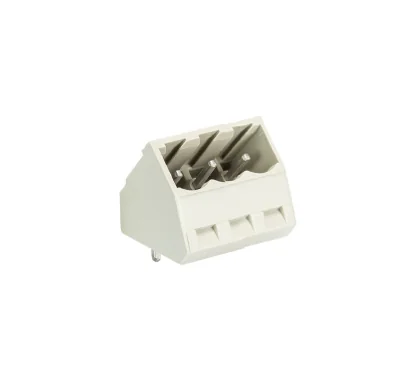 Вилка Wiecon 8213 S / 3 S OB GR - Вилочный разъем, угол 45 градусов, на плату, шаг 5,08 мм, 3 полюса, фиксация на плате пайкой, 400V, 12А, без маркировки, цвет: серый, серия 8213 S S